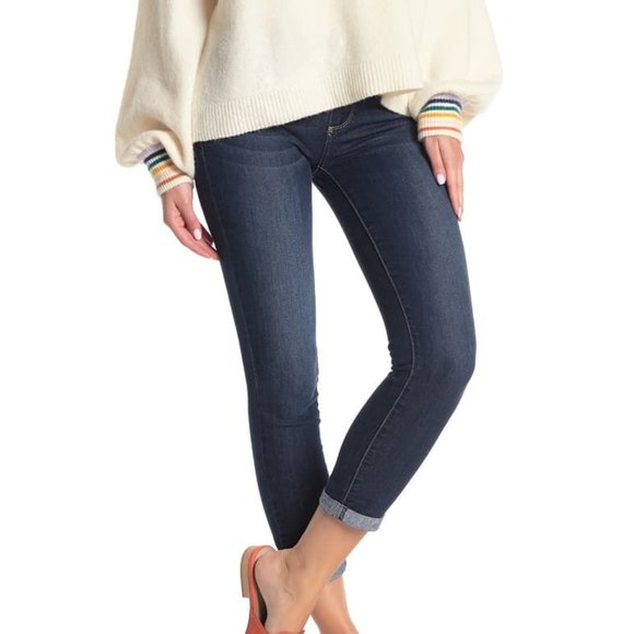 PAIGE Denim - PAIGE Kylie Crop Dark Wash Ankle Jeans